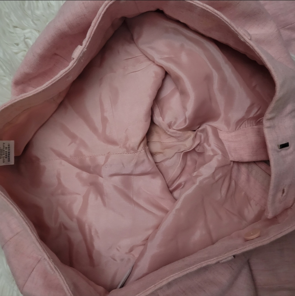 LOFT Pink Heathered Wool Blend wide leg trouser size 4 - Picture 3 of 12
